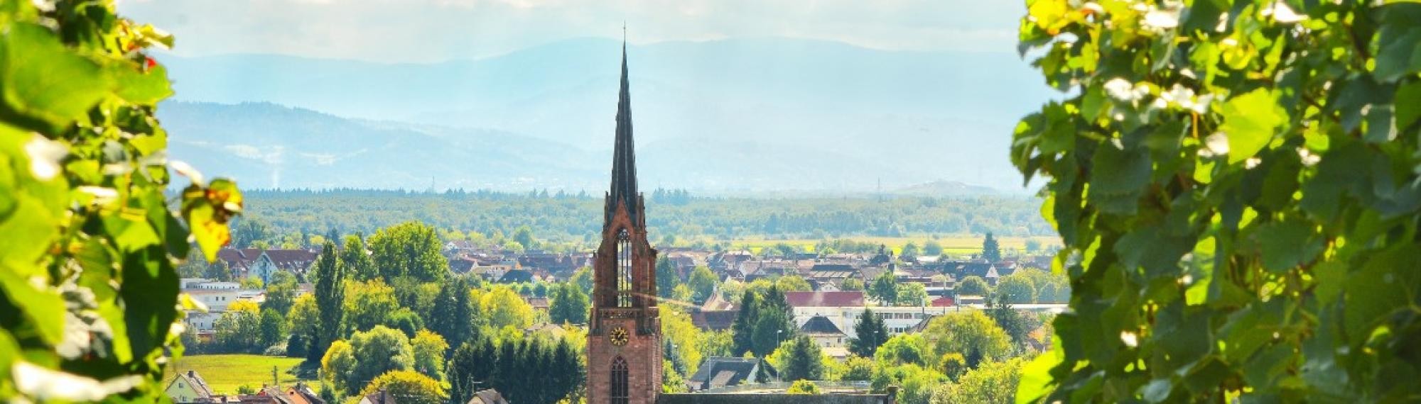 Gemeinde Teningen Ausblick auf den Ortsteil Köndringen